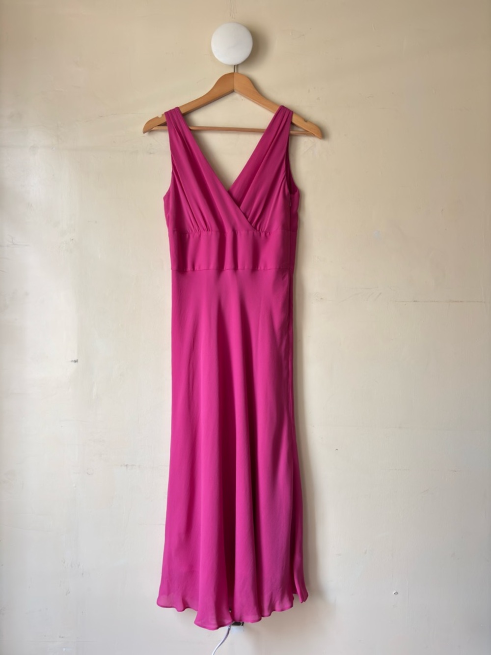 VTG Barbie Pink Silk Midi Dress